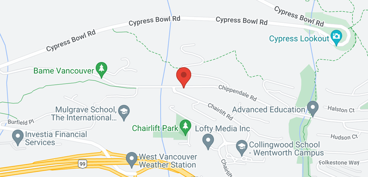 map of 2646 CHIPPENDALE ROAD